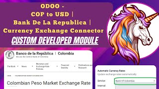 COP to USD | Bank De La Republica  | Currency Exchange Connector in Odoo #odoo