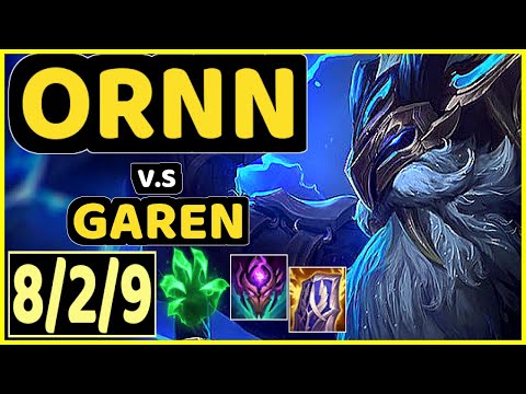 ORNN vs GAREN - 8/2/9 KDA TOP GAMEPLAY - EUW Ranked DIAMOND