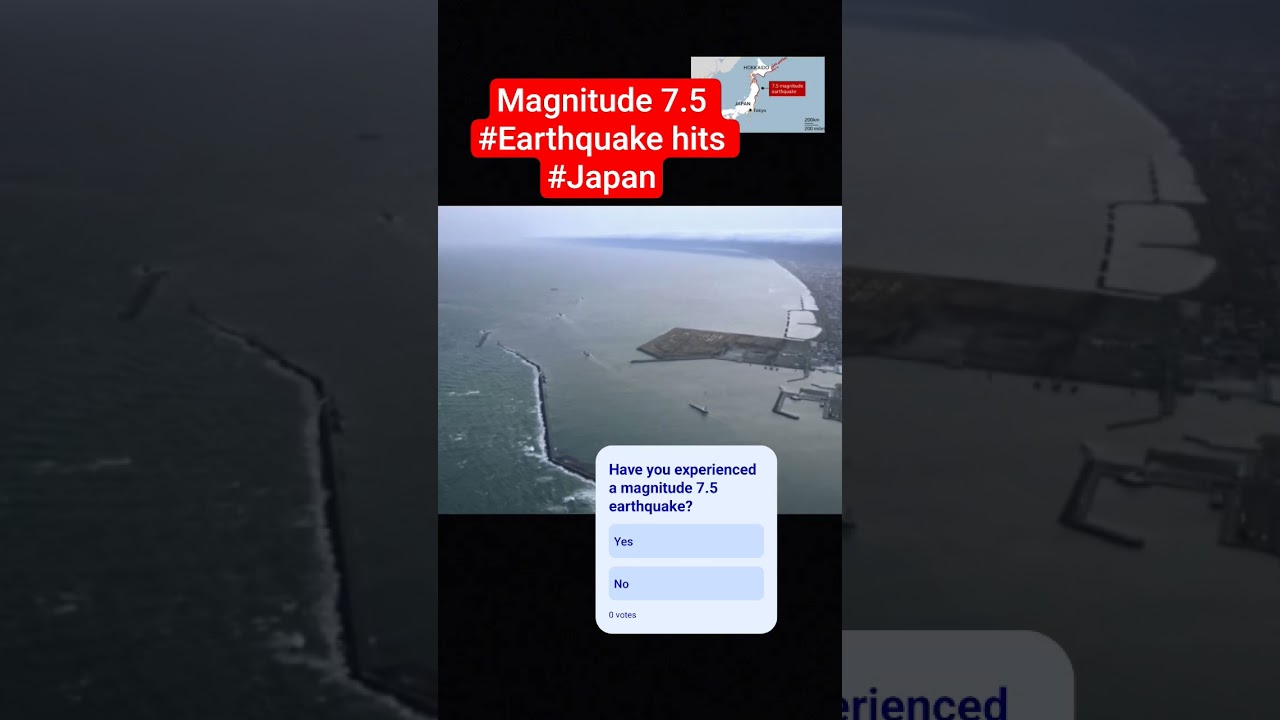 Magnitude 7.5 #earrhquake hits nothern #Japan, #Tsunami warning issued