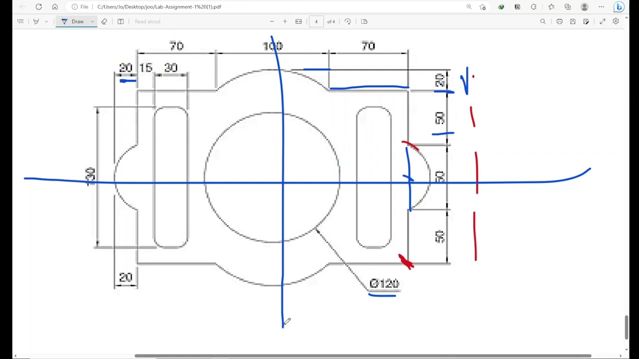 Solve Auto cad Assignment (Page 4) + Plot Options to One Pdf