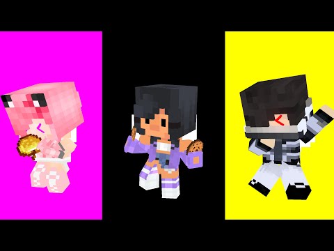 APHMAU, KC, ZANE | SLUSHY COUPLE DANCE CREW FIRST MEET - MINECRAFT ANIMATION #shorts