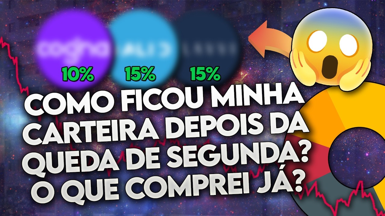 BOLSA NÃO para de CAIR! ESTOU COMPRANDO MUITAS AÇÕES? COMO FICOU MINHA CARTEIRA? (12 AÇÕES)