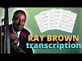Frankie and Johnny - G blues - Ray Brown walking bass transcription
