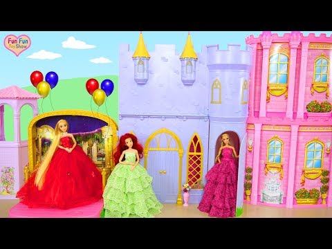Princess Barbie Doll MAGICAL DANCE CASTLE Prinzessin Puppe Schloss Kastil boneka putri