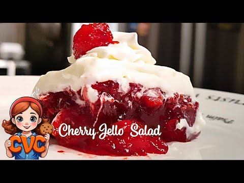 How to Make Cherry Cream Cheese Jello Salad - Church Cookbook Recipe