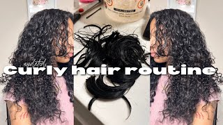 MONTHLY NATURAL HAIR WASH ROUTINE *tips on growing your hair, and trimming your ends at home*