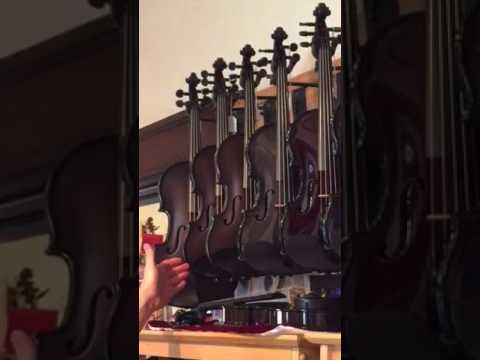 5-String Acoustic Electric Glasser Carbon Compsite Violin, Dark Blue image 11