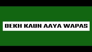 DEKH KAUN AAYA WAPAS - KRSNA (LYRIC - YouTube