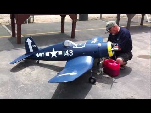 Uncle Frank - Giant Corsair - Maiden Flight  ** GIANT SCALE RC MODEL **