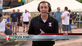 RAGBRAI 2021 in downtown Waterloo