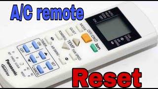 How to Reset Panasonic A/C : Unit and Remote Control || Entertainment Idea Plus