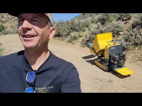 Reopening a gold mine - using the mucker at our old gold mine for the first time.  The Mahoney Mine.