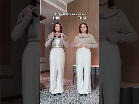 2 hacks with a cardigan 💖✨ THIS or THAT? 🎀 Subscribe for #fashion #shorts