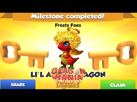 LI'L ANGEL DRAGON Unlocking! Frosty Foes Event Level 4 ,  Gameplay ,Dragon Mania Legends - part 634