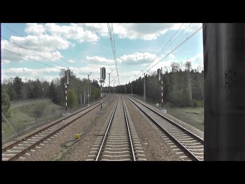 Odcinek Kraków Główny - Katowice z tyłu pociągu IC Lubomirski