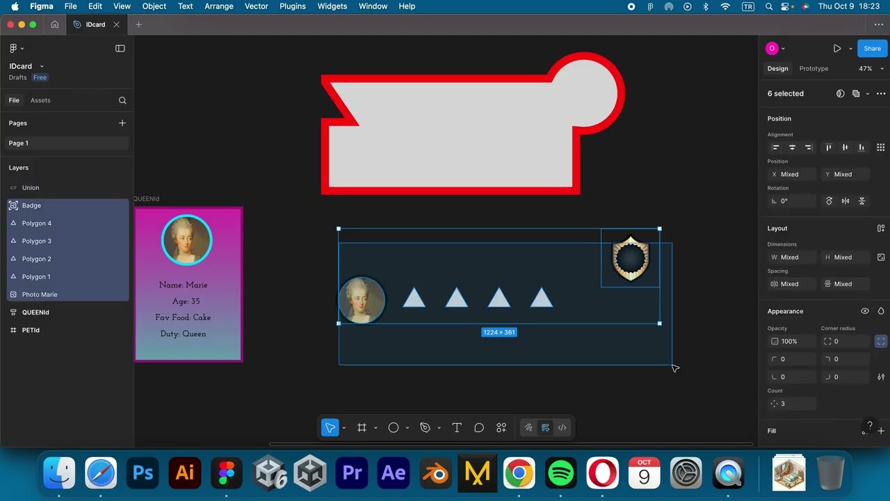 Prototyping with Figma III - My Spacecraft Crew ID