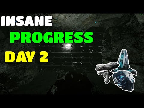 SECURING the oil cave DAY  and making INSANE PROGRESS - ARK
