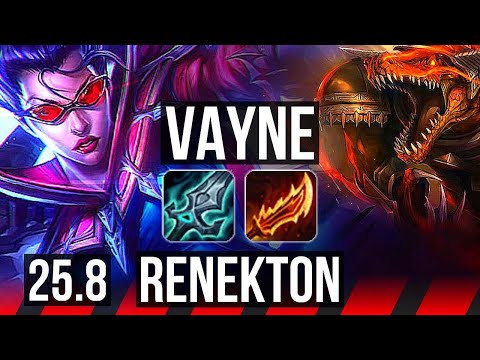 VAYNE vs RENEKTON (TOP) | KR Grandmaster | 25.8