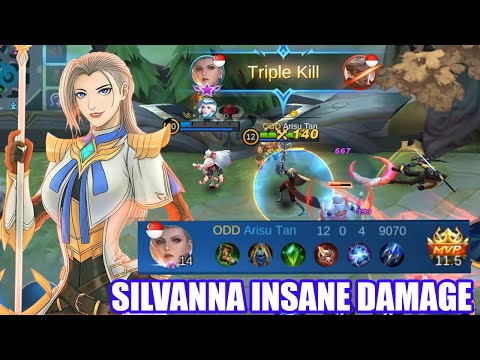 Silvanna Build Damage 1vs5 Can Win? - Gameplay Silvanna | MOBILE LEGENDS BANG BANG
