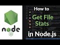 How To Get File Stats In Node Js File System Metadata Retrieval With Fs Module Tutorial