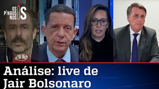 Comentaristas analisam a live do presidente Jair Bolsonaro de 09/09/21