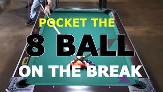 8-BALL 2nd-Ball Break Strategy ... How to POCKET THE 8 ON THE BREAK