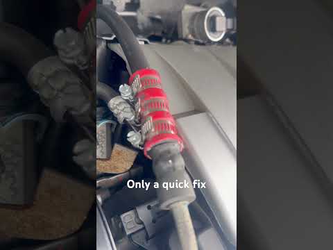 Power steering high pressure hose quick fix . Only temporary