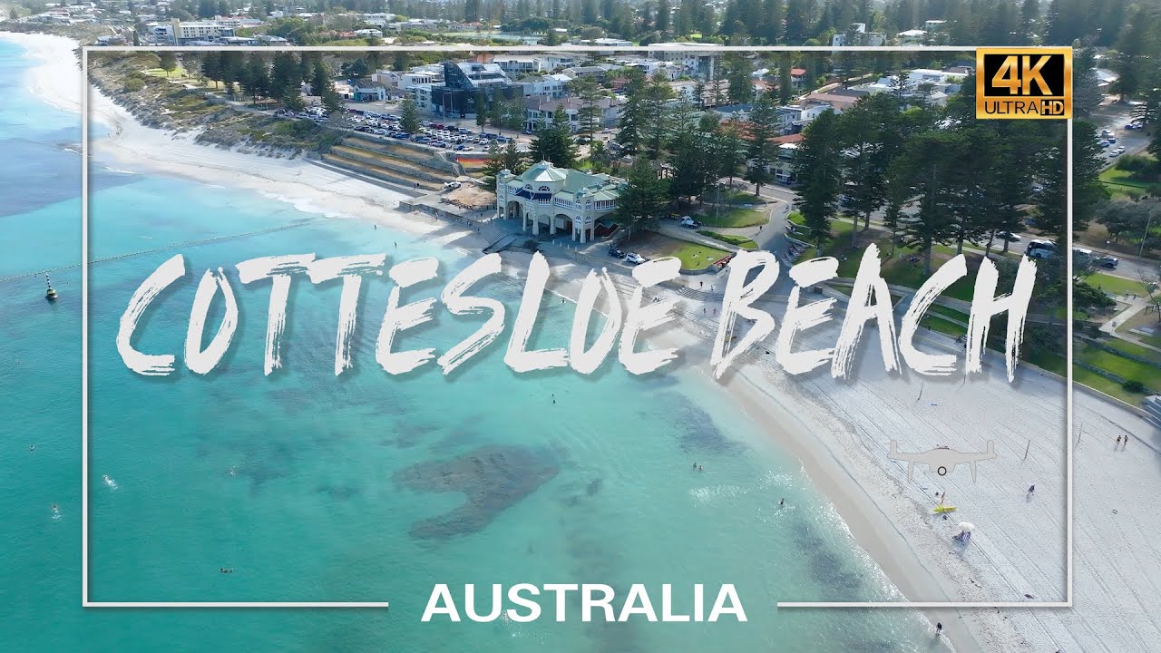Behold the breathtaking aerial vistas of Cottesloe Beach.