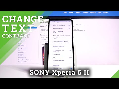 How to Enable High Contrast Text in Sony Xperia 5 II – Manage High Contrast Option