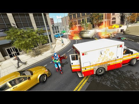 Superhero Captain Robot Crime City Survival Battle