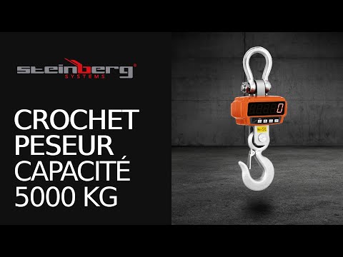 Vidéo - Balance suspendue - numérique - 5 000 kg/1 kg - LED - avec télécommande et écran