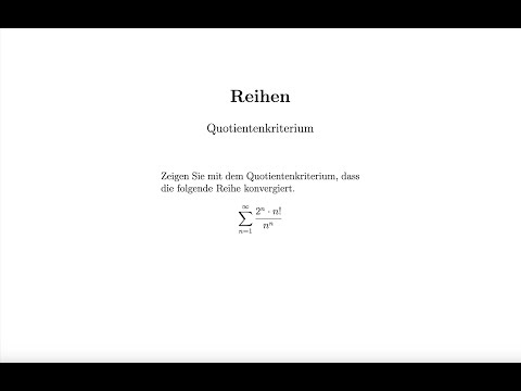 Quotientenkriterium (Konvergenz von Reihen) #analysis