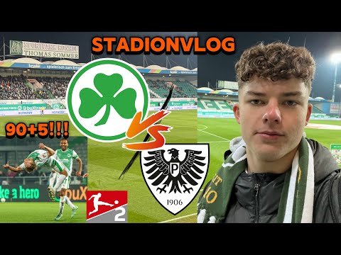 90+5!!! 2 offside goals?!😱 SpVgg Fürth vs Preußen Münster | Stadium vlog MLN7☘️