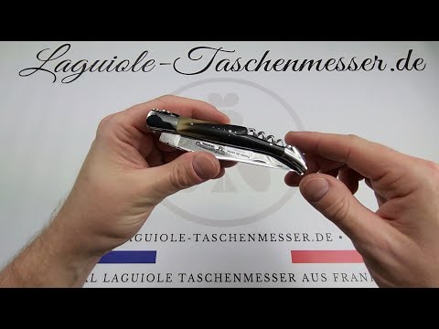 Laguiole Taschenmesser mit Korkenzieher Griff aus Hornspitze