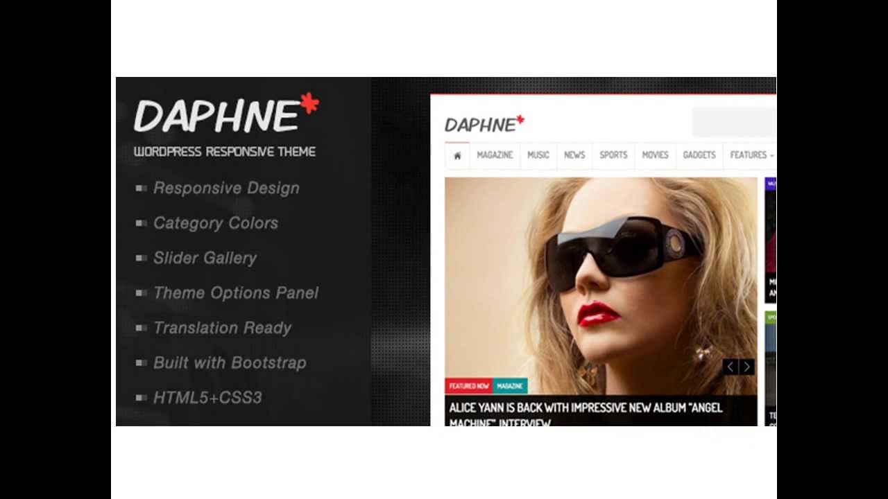 Daphne -  WordPress Responsive News Theme - Free Download