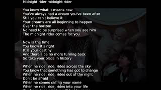 Alan Tam - Midnight rider with Lyrics (OST from Armour of God with Jackie Chan)