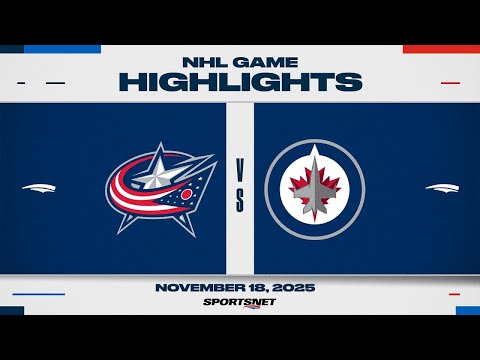 NHL Highlights | Jets vs. Blue Jackets - November 18, 2025