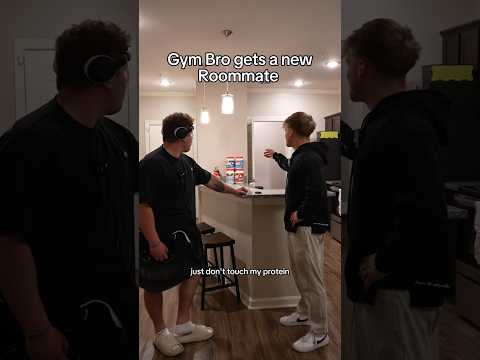 PART 1: GymBro gets a new Roommate ???? Will he touch the protein? #fitness #gym #viral #youtubeshorts