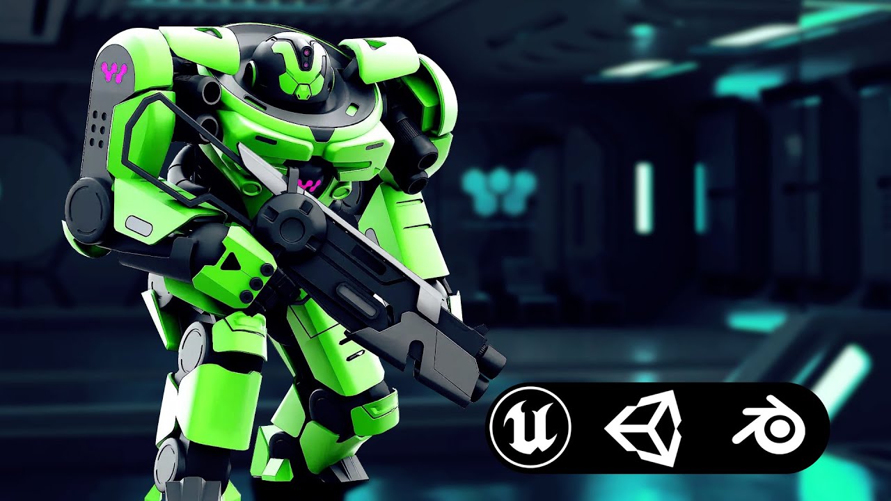 Doom Fighter V-8 Auto-Rig Pro Rigged For Mixamo Unreal Engine Unity 3D Model