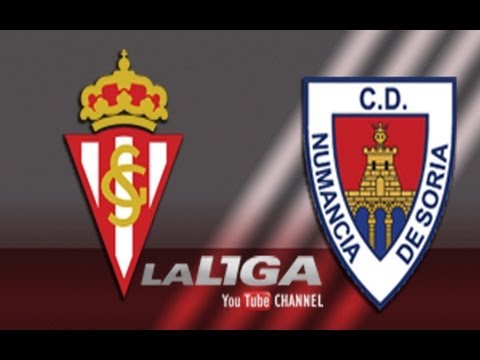 Gol de Bernardo (1-1) en el Sporting de Gijón - CD Numancia - HD