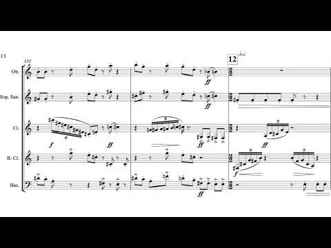Abraham Gómez - Astro Errante for Reed Quintet (2021) [Score-Video]
