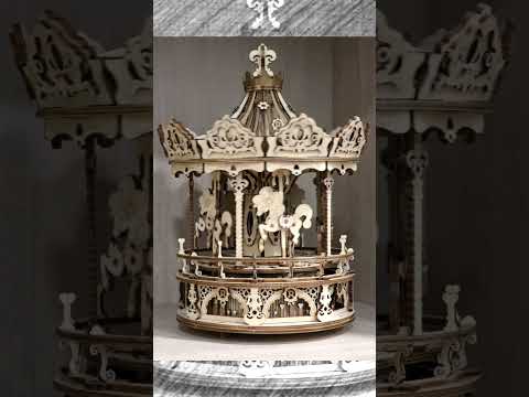 Carrusel ROKR Funcionamiento tras el Montaje #rokr #carrusel #woodenpuzzle #musicbox #carousel