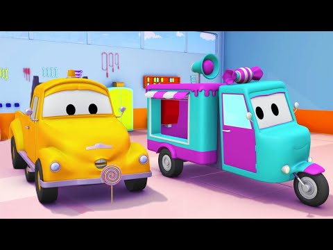 Tegljač Tom u Auto Gradu 🚗  Tom i Slastičarski Auto Carrie - Crtani sa kamionima za djecu