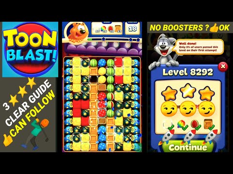 Toon Blast Level 8292 👍Clear Easily🤺✨