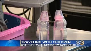 TSA holds demo at PHL on traveling with small children