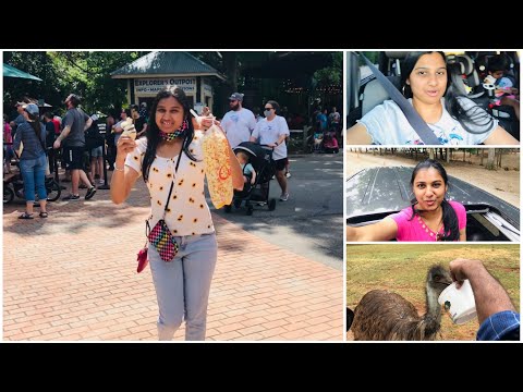 4 days vlog|| USA tamil vlog || zoo+safari+sky zone ||fun weekend vlog ||ostrich escape from zoo