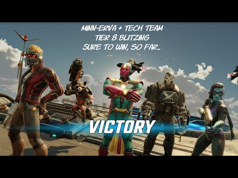 Minn-Erva & Tech Team T8 Blitzing - Marvel Strike Force - MSF