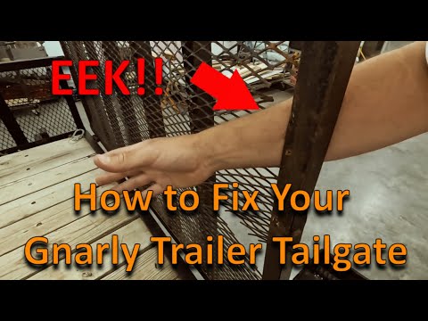 How to Repair Broken Expanded Steel Trailer Tailgate DIY