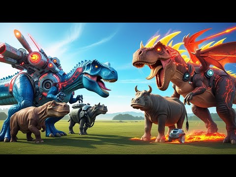 TYRANNOSAURUS REX vs ALL CARNIVORES & HERBIVORES DINOSAURS - Jurassic World Evolution 2