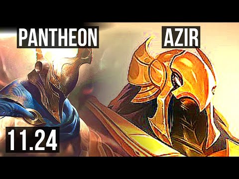 PANTHEON vs AZIR (MID) (DEFEAT) | 2.2M mastery, Legendary | BR Diamond | 11.24